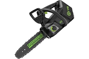 Greenworks GD40TCS Motosega a Batteria con Impugnatura Superiore, Motore Brushless, Lunghezza Barra 25cm, Velocità Catena 12m/s, 2,4kg, Auto-Lubrificante, SENZA Batteria 40V e Caricabatterie