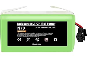 BONADGET 14.4V 3000mAh Batería Repuesto Compatible con Conga Excellence 990 950 1090 1090 1790 1990, Batería de Reemplazo para Ecovacs Deebot N79 N79S DN622 Eufy RoboVac 11 11S 30 35C IKOHS Netbot S14 S15