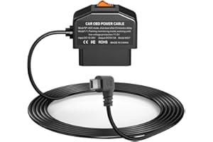 Gebildet Miniaturowy zestaw USB Dash Cam OBD Hardwire z kablem zasilającym OBD do kamery samochodowej 12-24V do 5V/3A z zabezpieczeniem przed niskim napięciem,24godzinny monitoring parkingowy/tryb Acc