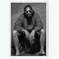 KIJDID Funny Movie The Big Lebowski Posters Vintage Funky Black and White Wall Decor for Bathroom Apartment Aesthetic Decor Gifts Canvas Wall Art Print For Decor Bathroom Bar Cart 16x24in Unframed