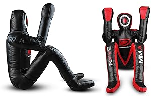 DAAN MMA Manichino da lotta per Jiu-Jitsu brasiliano, wrestling, MMA, arti marziali brasiliane JIU Jitsu sottomissione wrestling manichino seduto autodifesa allenamento in vinile 180 cm non riempito