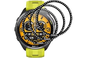 Beukei Protector de Pantalla Compatible con Garmin Forerunner 965, 3 Piezas Cristal Templado Para, [Cristal Dureza 9H] [Anti-Rayaduras] Pantalla Movil