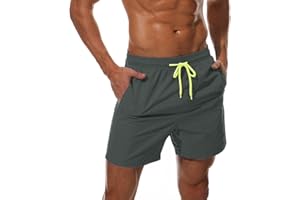 RITOSTA Short de Bain Homme Maillot de Bain Homme Séchage Rapide Short Plage Homme avec Filet Poches Cordon Shorts de Surf