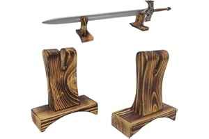 Inkwellinserts Handcrafted Wooden Sword stand pods rack, holder, any size small to large Sword