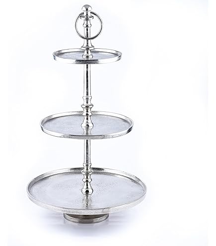 Ceruzo Etagère – 3 Laags – RVS – D33 × H34 cm | Stijlvolle Serveerschalen