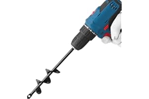 VEVOR Auger Drill Bit for Planting, Ø1.57" x 8.67" Spiral Drill Bit, for 3/8'' Hex Drive Drills, Heavy Duty Bulb Planter Tool, Hole Drilling Attachments for Garden Post Hole Digger Fence Digging