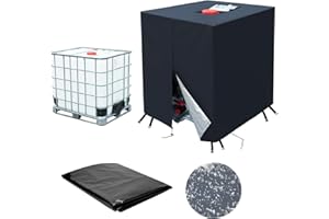 WENOSDA IBC Tank Abdeckung, IBC Tank Abdeckplane 210D für Wassertank 1000L, Oxford Wassertank Schutzhülle,IBC Container Cover, Schutzhülle Regenwasser Frostsicher für den Winter