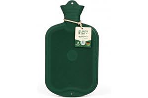 Grön naturgummi varmvattenflaska med lock, 2,0 liter, grön | FSC®-certifierat naturgummi från ansvarsfullt förvaltade skogar