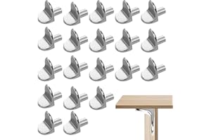 BDBF 20 Pcs L-Shaped Shelf Support Pegs,L-Shaped Metal Shelf Support Pegs,5mm Wardrobe Shelf Pegs for Furniture Kitchen Cabinet Bookcase Closet Wardrobe Cupboard Wood Glass Shelves Supports