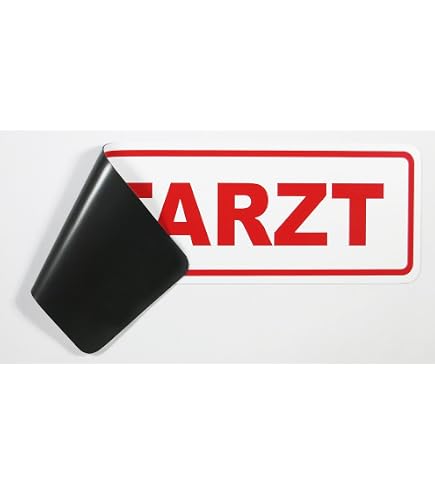Notarzt Auto-Schild Mit 4 Saugnäpfen – Acryl, 9x12 Cm, Für Windschutzscheibe