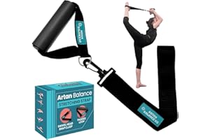 ARTAN BALANCE Leg Stretcher Strap with Foam Handle Stabilizer, Professional Flexibility Trainer and Portable Stretching and Gymnastics Equipment for Ballet Dancers, Gymnasts, Cheerleaders and Athletes