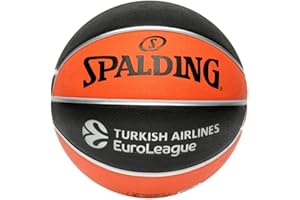 United Sports Unisex – Pallina Spalding Euroleague Varsity TF-150 Sz5, nero/arancione, 7
