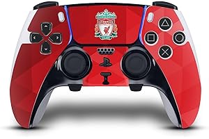 Head Case Designs Officially Licensed Liverpool Football Club Crest Red Geometric Art Vinyl Sticker Gaming Skin Decal Cover Compatible With Sony PlayStation 5 PS5 DualSense Edge Controller