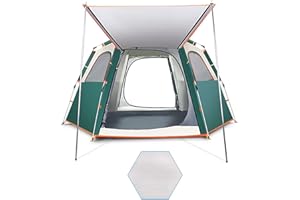 Jodimitty 4 Men Pop Up Tents for Adults Outdoor Waterproof Camping Tent with Eave Instant Automatic Pop-Up Tent Family Tent for Garden Beach Sunshade