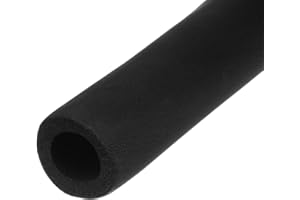 M METERXITY Pipe Insulation Foam Tube, 1"(25mm) ID x 6Ft Pipe Cover Wrap Roll, Hollow Pipe Cover for AC Unit/Guitar Stands/Exercise Machine Handle/Roof Rack [Black]
