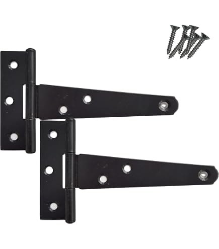 HAVEN 2x Medium Tee Hinges - Galvanised Steel, BZP Finish For Shed Doors & Gates