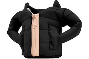 OUYOOLE Beer Can Cooler Jacket, Can Cooler Insulated Vest Jacket Cover, Beer Gifts for Men Women Beer Lovers,Beverage Jacket Drink Coolies(Black)