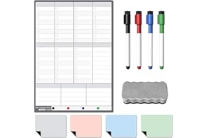 THE MAGNET SHOP TMS Magnetic Weekly Planner | Made in The UK | Fridge Whiteboard Calendar for Meal Prep, Work or Family Planning | Monthly Organiser for to-Do Lists, Notes or Reminders | Home, Kitchen or Office