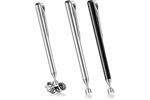 FeinKulturia 2 Pezzi Asta Magnetica Telescopica, 64 cm Strumento Magnetico in Acciaio Inox, 1,5 LB Calamita Potente Pick Up Tool per Viti, Dadi, Chiavi, Parti Metalliche, a Casa, Auto, Ufficio