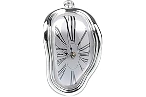 Eurobuy Schmelzende Uhr Salvador Dali Uhr Home Office Regal Schreibtisch Tisch Lustiges Kreatives Geschenk Golden L-Förmig