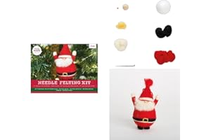 Simply Make Needle Felting Kit - Santa Design for Kids and Adults, Including Wool, Needles, and all Tools, Perfect for Adult Crafts and Beginners - Needle Felting Art & Craft Kit