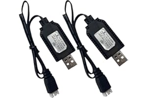 BAIWEIDUN 7.4V USB Charger Cable with XH-3Pin Plug Universal Compatible RC Car/RC Plane/RC Tank/RC Boat and Other Remote Control Toys for Universal 7.4V Lipo Battery USB Charger with Battery Protection (2)