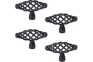 Floatdream 4 Pièces Poignée Meubles Anciens, Poignées meuble cage à oiseaux vintage, élégance classique, Pour meubles, armoires, portes et fenêtres, salle bain (avec vis)