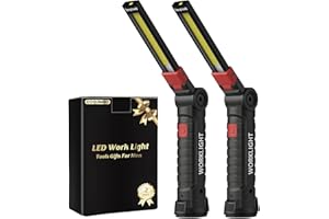 Coquimbo LED Torch Rechargeable Work Light, Christmas Stocking Fillers Gifts for Men Him Adults Inspection Lamp Magnetic Light with Hanging Hook 360° Rotate Camping Lights for Car Repair BBQ Emergency