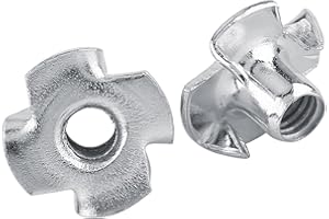 EUJGOOV 50 Pezzi Dado a T a Griffe M3, Dado a T in Acciaio Al Carbonio Zincato Dado a T per Carpenteria