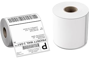 ‎PHOMEMO Phomemo Etykiety 4 x 6 etykiet wysyłkowych, DHL etykiety termiczne do drukarek etykiet 241BT/D520BT/246BT, etykiety termiczne (2 rolki)