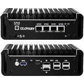 Glovary Firewall Mini PC J6413 4 Core, 4 x i226V 2.5GbE LAN OPNsense Router Micro Appliance, DDR4 8GB RAM 128GB SSD, AES-NI, 