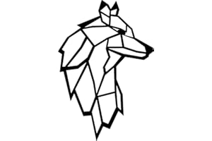 Hansmeier® Wanddeko aus Metall | 81 x 56 cm | Wasserfest | Für Außen, Innen, Balkon & Garten | Metalldeko | Deko Industrial | Motiv Wolf XXL