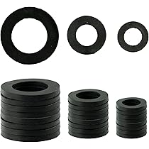 Set 72 Pezzi Anelli Di Tenuta E Rondelle Per Rubinetto - O-Ring 16mm, Rondelle 1/2 E 3/4, In Gomma Nero - Foto 8