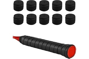 Luvadeyo Overgrips para Tenis, bádminton, Squash Grip Tape Antideslizante overgrip Badminton Tennis Racket Cinta Antideslizante, overgrip, Agarre, cinturón para Cintas y Absorbente (Negro)