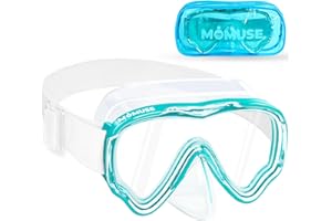 Occhialini Nuoto Bambini con Cinturino in Tessuto Morbido, MOMUSE Occhialini Piscina Bambino con Copertura per il Naso 3D, Maschera Snorkeling per Bambino Bambina 3-14 Anni