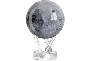 MOVA Globe Luna de la serie del espacio exterior 4.5" con base, globo giratorio con energía solar, regalo único y decoración del hogar o escritorio para hombres, mujeres, niños