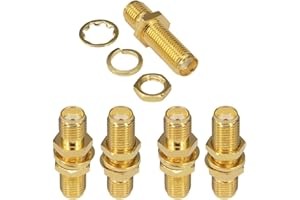 Boobrie Conector SMA Hembra a SMA Hembra Adaptador Coaxial SMA Hembra Hembra Adaptador SMA a SMA Hembra Conector de 4G Antena WiFi Antena GPS Dispositivos LAN Inalámbricos-5PCS