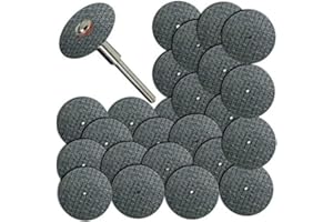 BE-TOOL Cutting Wheel Discs 32MM 100Pcs Rotary Tool Cutting Disc with 1Pcs 36MM Mandrel for Cutting Metal/Plastic/Fiber/Wood, etc