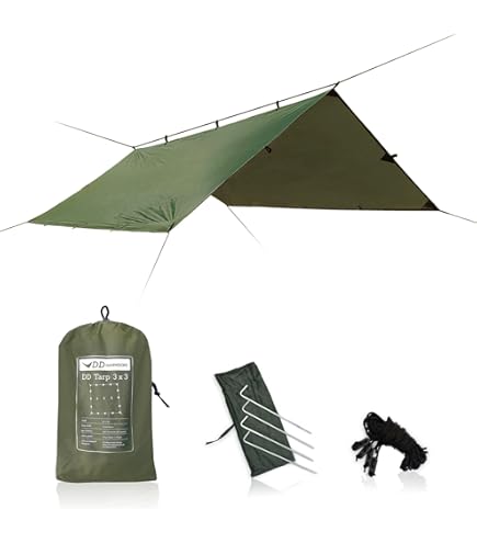 Aqua Quest GUIDE Medium Tarpaulin 3 x 2 m Olive - Ultralight and
