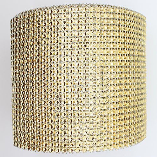 Blinggasm 5 Yards X 4.75 Diamond Mesh Wrap Roll Crystal Rhinestone Sparkle Bling Ribbon Choose Your Color (#13 Gold) by Blinggasm