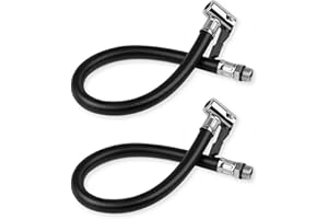 thirei 2 Piezas Tubo De Inflador Ruedas, Manguera de Inflado De Neumáticos, 13mm, Caucho, Metal, para Bicicletas, Motos y Coches