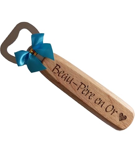 ERNESTINE Décapsuleur Sommelier 'Je T'aime' - Cadeau Saint-Valentin Homme, Tire-Bouchon Bois Romantique