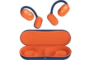 Oladance Open Ear Headphones Bluetooth 5.2 Wireless Earbuds for Android & iPhone, Open Ear Earbuds with Dual 16.5mm Dynamic Drivers, Up to 16 Hours Playtime Waterproof Sport Earbuds -Martian Orange