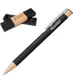Gokelomg 100 Bambus-Kugelschreiber Set – Personalisierbar, Schwarze Tinte, Für Büro & Schule