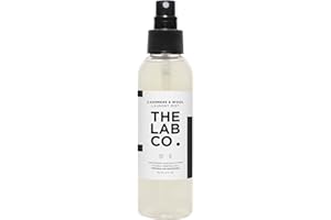 The Lab Co. Cashmere and Wool Mist Spray 150ml. Scented with Myrrh, Cinnamon and Cedarwood. Fabric Freshener and deodoriser for reviving woollens.