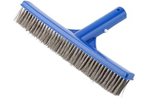 NIMOA Swimming Pool Steel Brush - With Stainless Steel Bristles Clean Walls Of Pond, Spa, 10in
