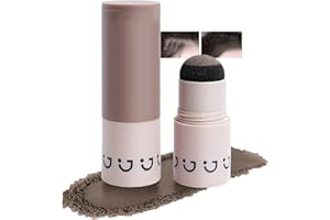 EONFAVE Polvere per attaccatura dei capelli, correttore per infoltire i capelli, da donna, da uomo, impermeabile, con finitura perfetta, per coprire capelli grigi e sottili, per capelli con testa in spugna