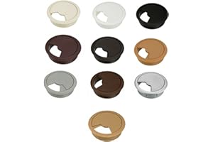 GENERICO PASSACAVO PER TAVOLO SCRIVANIA 70mm bocchetta tappo cavo mobile armadio ufficio (vaniglia)