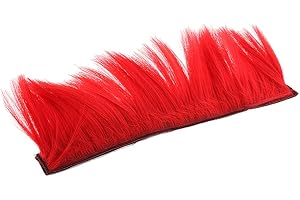 B Blesiya Perruque Mohawk de Casque de Moto Skinhead Crête Wig Accessoire Voyant de Casque - Rouge, 300 mm