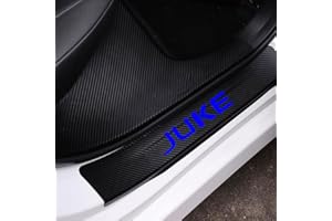 Qirc - Protector de umbral de puerta de coche de fibra de carbono, pedales antiabrasión para pegatinas de umbral de puerta de coche Juke (azul)